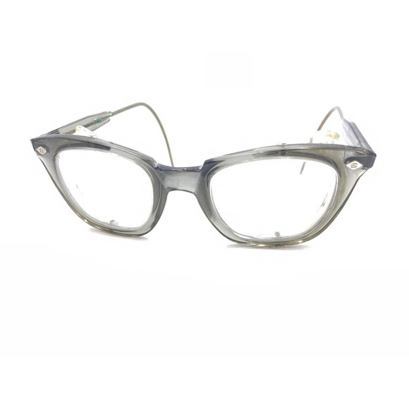 Sellstrom Vintage Smoke Gray Square Side Shields Eyeglasses Frames 150 Men Women - Picture 8 of 12